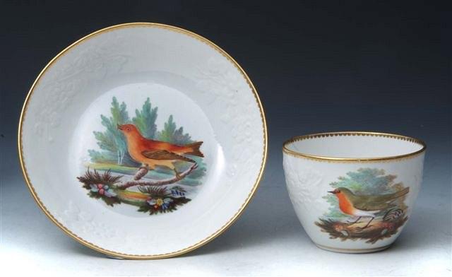 Appraisal: A SPODE PORCELAIN CUP AND SAUCER th Century painted with