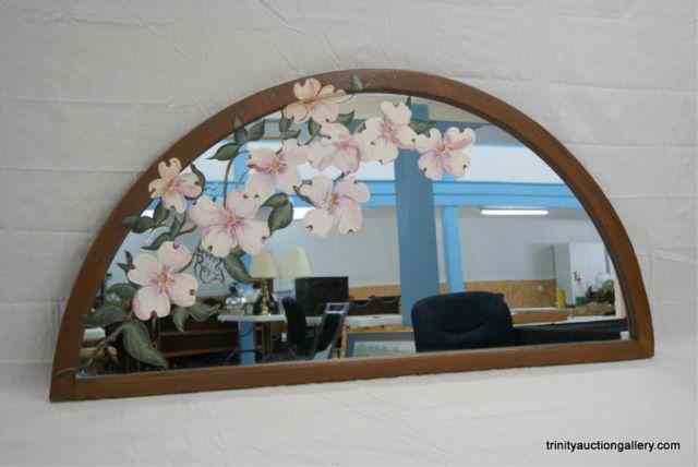 Appraisal: Large Wood Framed Hand Painted Wall MirrorThis is for a