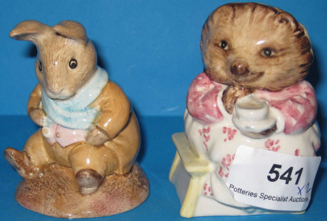 Appraisal: Beswick Beatrix Potter Figures Old Mr Bouncer and Mrs Tiggywinkle