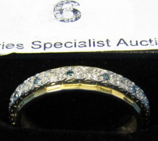 Appraisal: ct Blue Diamond Full Eternity Ring size T retail price