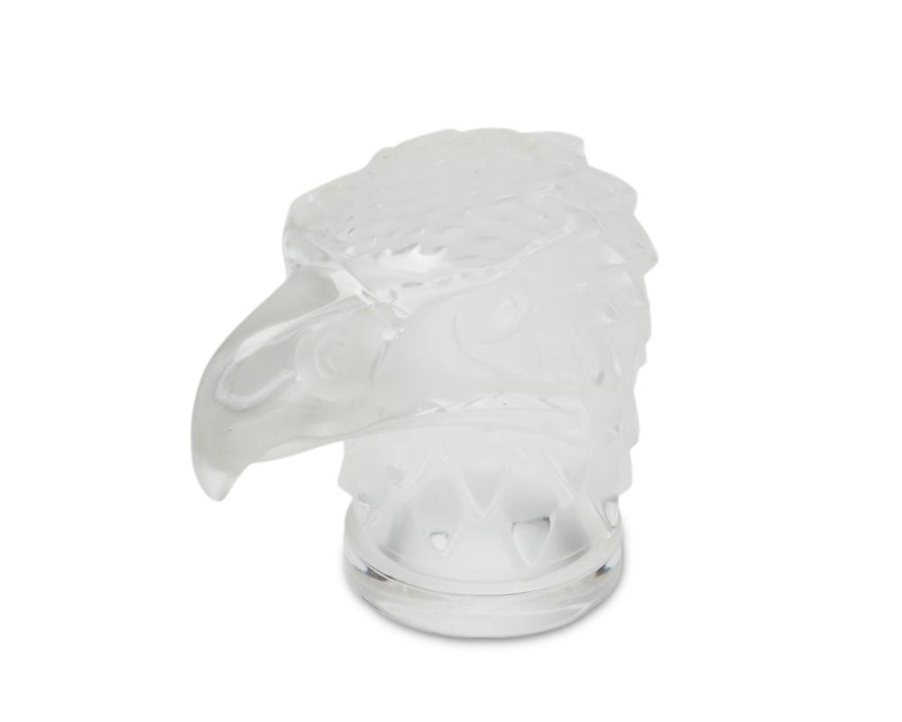 Appraisal: A Lalique Tete d'Aigle crystal mascot Circa or later Signed