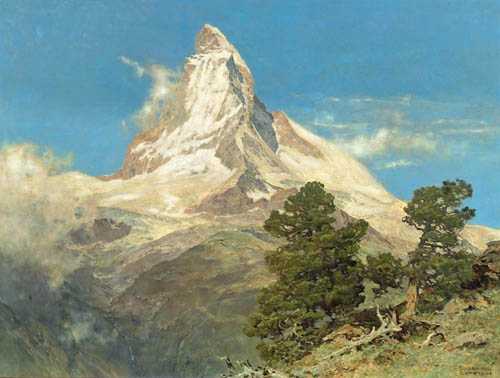 Appraisal: COMPTON EDWARD HARRISON Feldafing The Matterhorn Oil on panel Signed