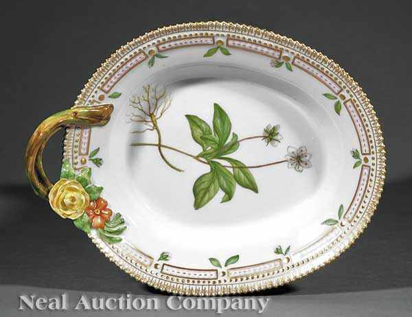 Appraisal: A Royal Copenhagen Flora Danica Porcelain Oval Dish No dated