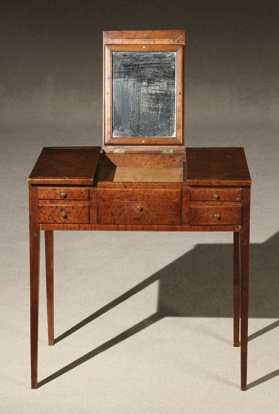 Appraisal: Continental Neoclassical Style Bird's-Eye Maple Poudreuse Possibly Swedish Circa -