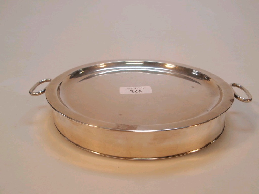 Appraisal: A William IV silver food warmer of circular with two-hinged