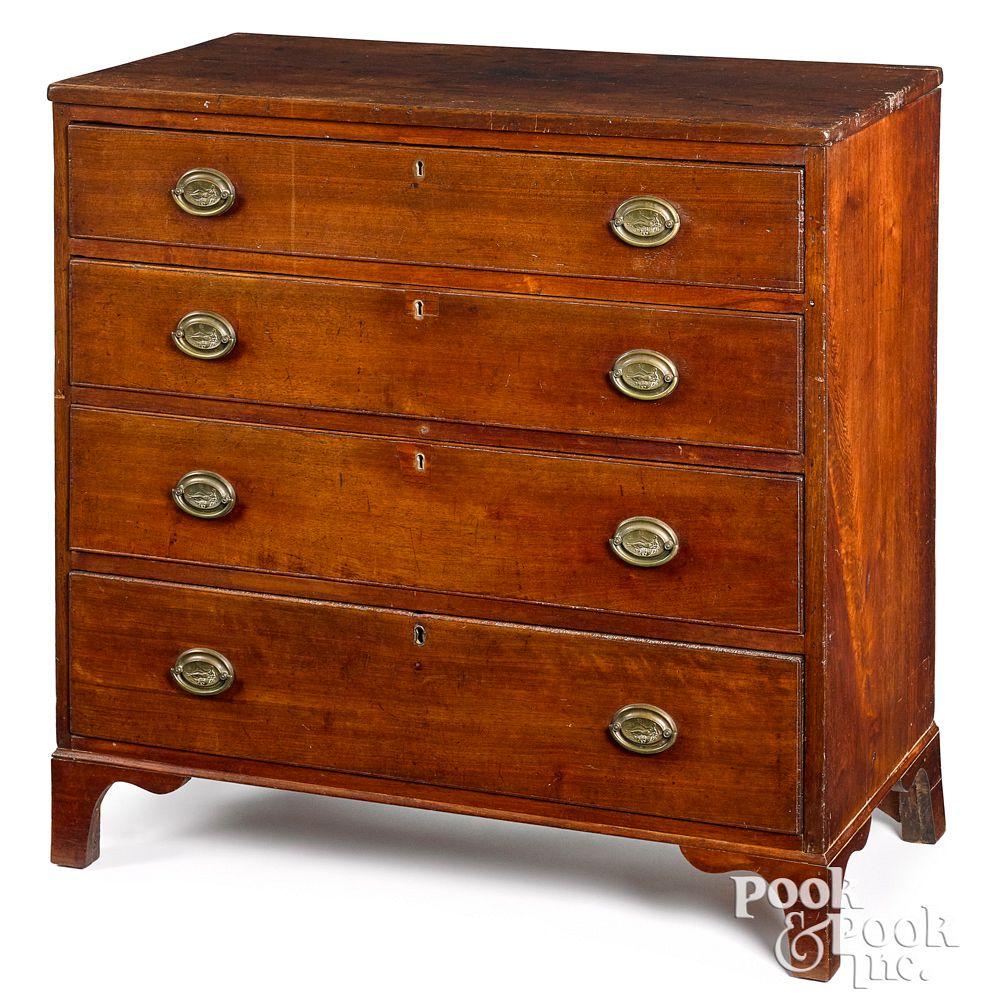 Appraisal: Virginia Federal walnut chest of drawers ca Virginia Federal walnut