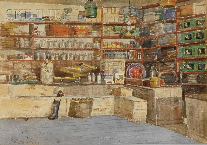 Appraisal: Sydney Richmond Burleigh American - Interior of a Country Store