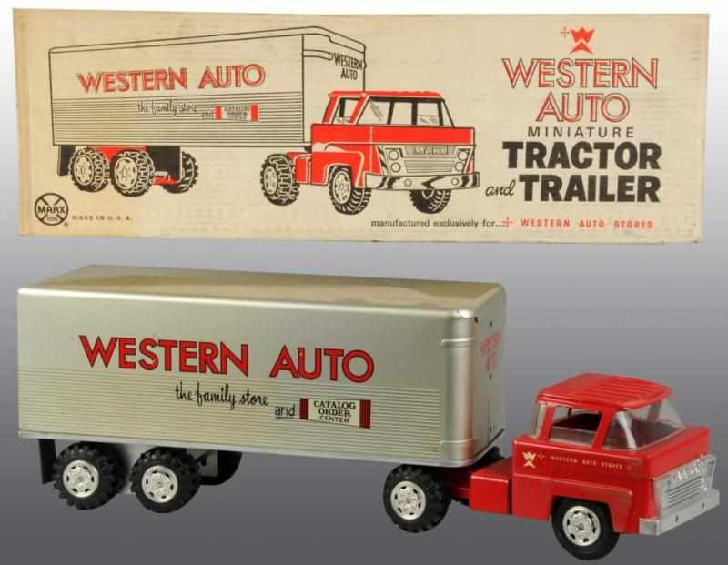 Appraisal: Pressed Steel Marx Western Auto Truck Toy Description American Includes