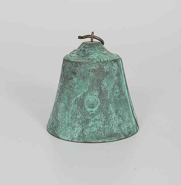 Appraisal: American Bronze Bell American A bronze bell with green patina