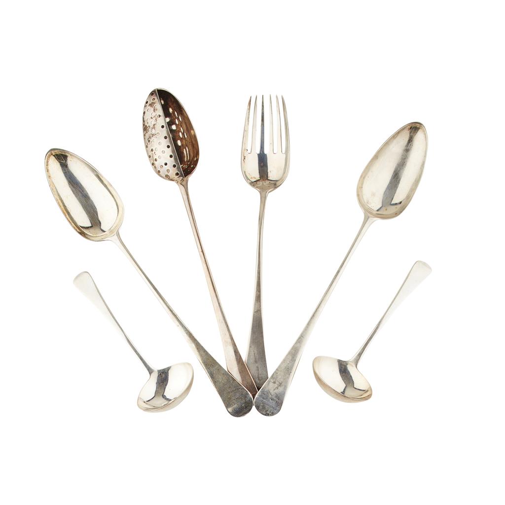 Appraisal: A group of George III serving items by Richard Crossley