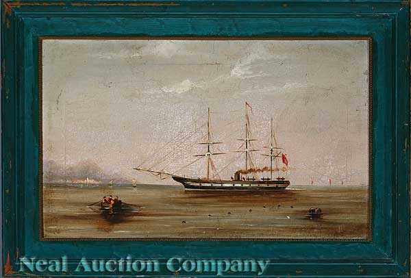 Appraisal: Continental School th c A Three-Masted Ship Under Way by