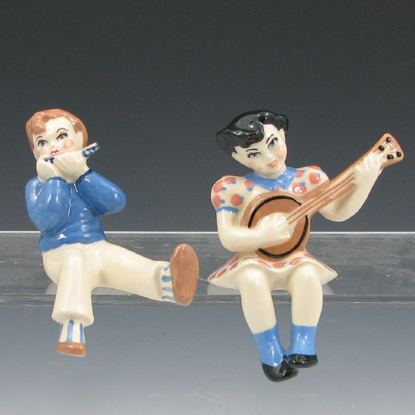 Appraisal: Ceramic Arts Studio Banjo Girl Harmonica Boy Ceramic Arts Studio