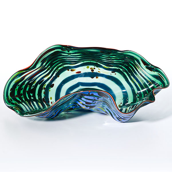 Appraisal: Dale Chihuly American b A blown Macchia basket having an