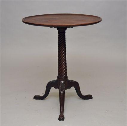 Appraisal: George III Mahogany Tripod Table