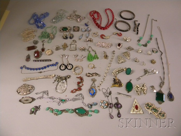 Appraisal: Group of Silver and Costume Jewelry including a large number