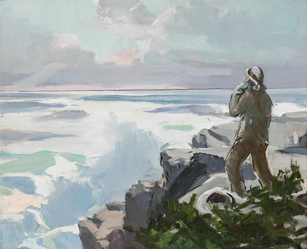 Appraisal: JAY HALL CONNAWAY American - Searching Monhegan Island Maine oil