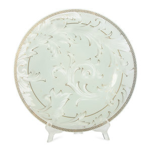 Appraisal: Two Versace for Rosenthal Arabesque Crystal Plates TH CENTURY Diameter