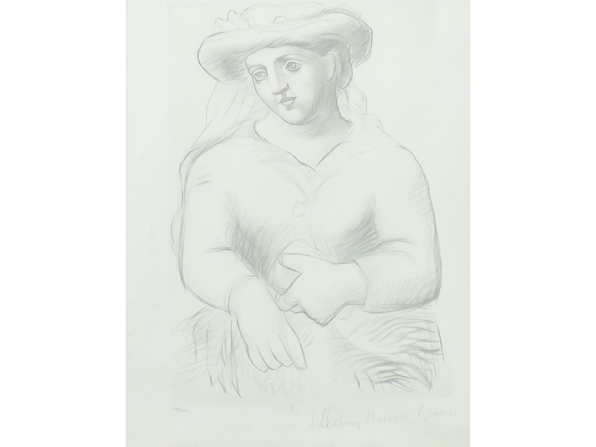 Appraisal: After Pablo Picasso - - 'Femme au Chapeau et au