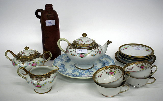 Appraisal: A NORITAKA PART FOUR PIECE TEA SET decorated with gilt