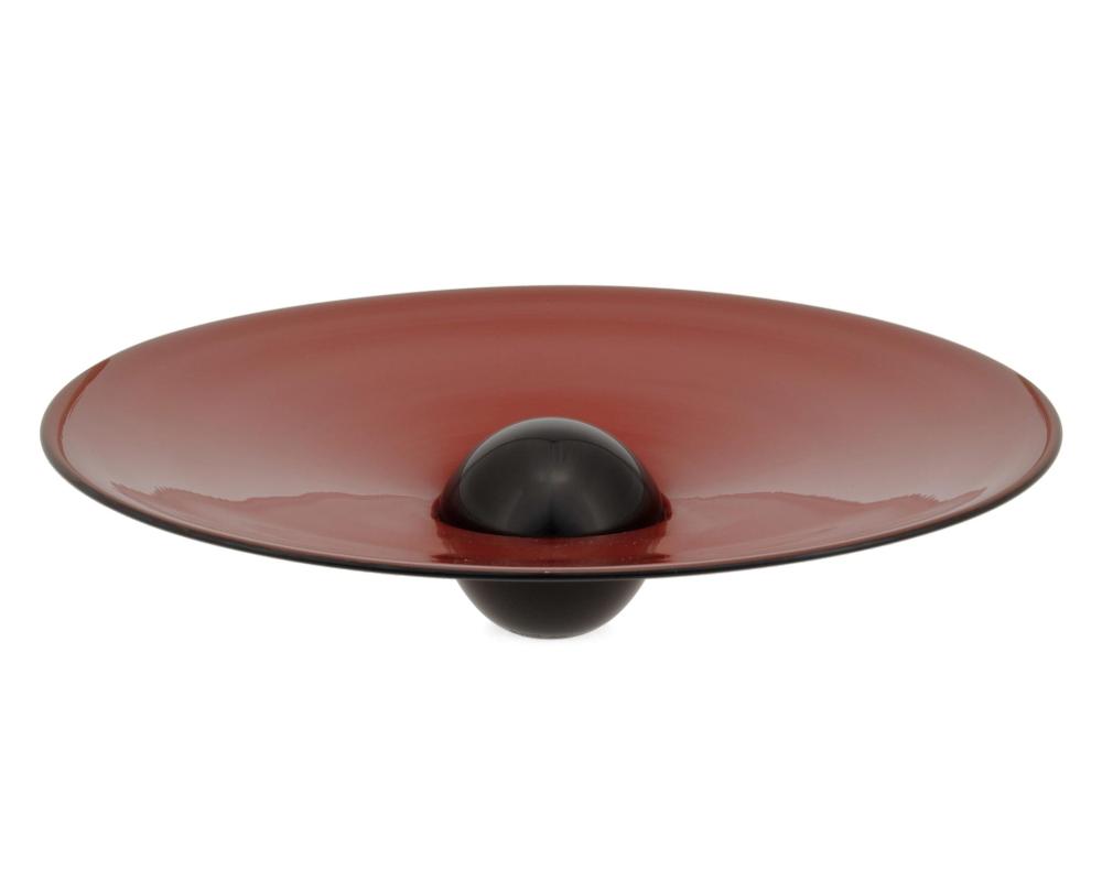 Appraisal: Benjamin Moore - American Palla Series red and black bowl