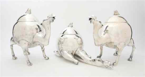 Appraisal: A Silverplate Three-Piece Figural Tea and Coffee Service retailed by