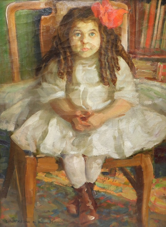 Appraisal: MEYER MATZKIN YOUNG GIRL PORTRAIT PAINTING Massachusetts Russian Federation -