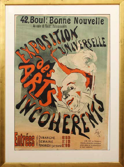 Appraisal: Jules Cheret French - Exposition Universelle des Arts Incoherents lithograph