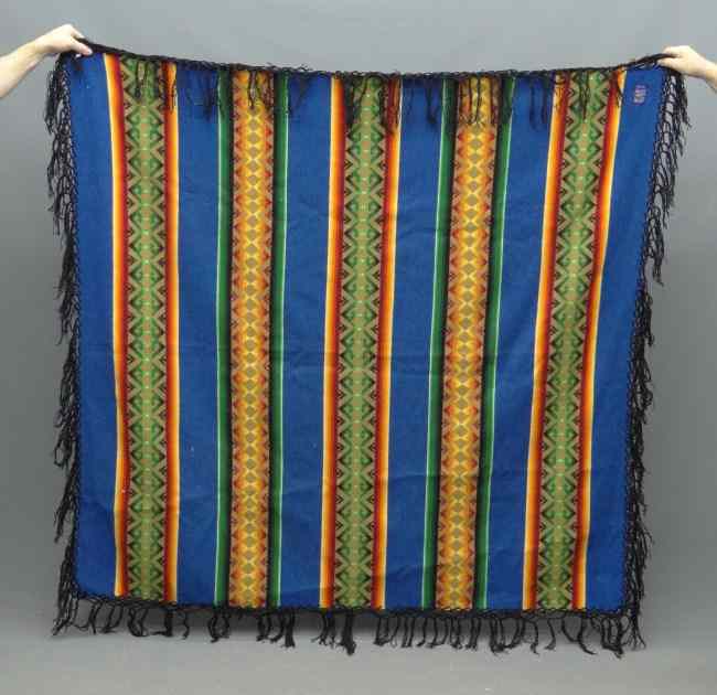 Appraisal: Vintage labeled Pendleton camp blanket with fringe border