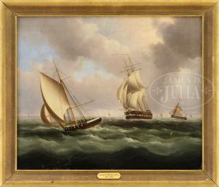 Appraisal: JAMES EDWARD BUTTERSWORTH American British - SHIPPING IN A BUSY