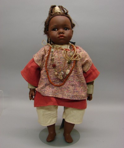 Appraisal: Vinyl cloth Gotz black Carlos girl child doll Long braided