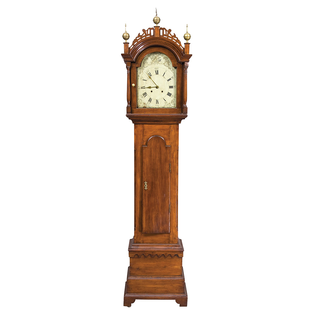 Appraisal: Federal Cherry Tall Case Clock New England early th century