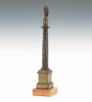 Appraisal: A Grand Tour Bronze Tabletop Trajan's Column A small model