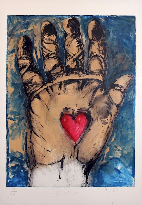 Appraisal: Jim Dine Shellac on a Hand Jim Dine Shellac on