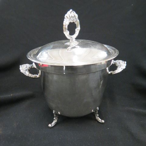 Appraisal: Silverplate Ice Bucket footed with liner