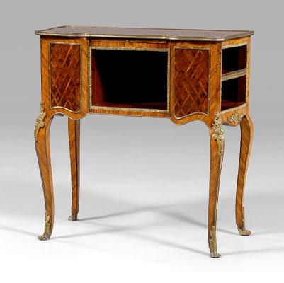 Appraisal: Louis XV style lady's desk parquetry inlays and bronze mounts