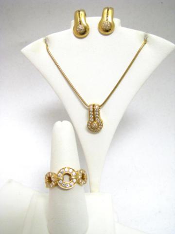 Appraisal: K yellow gold and diamond Di Modolo Italian design suite