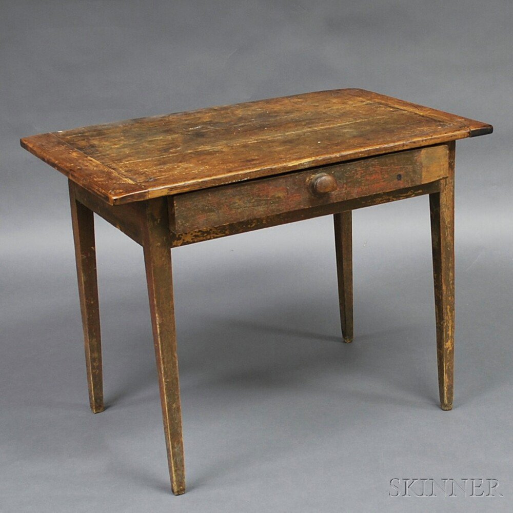 Appraisal: Country Painted Tavern Table New England early th century the