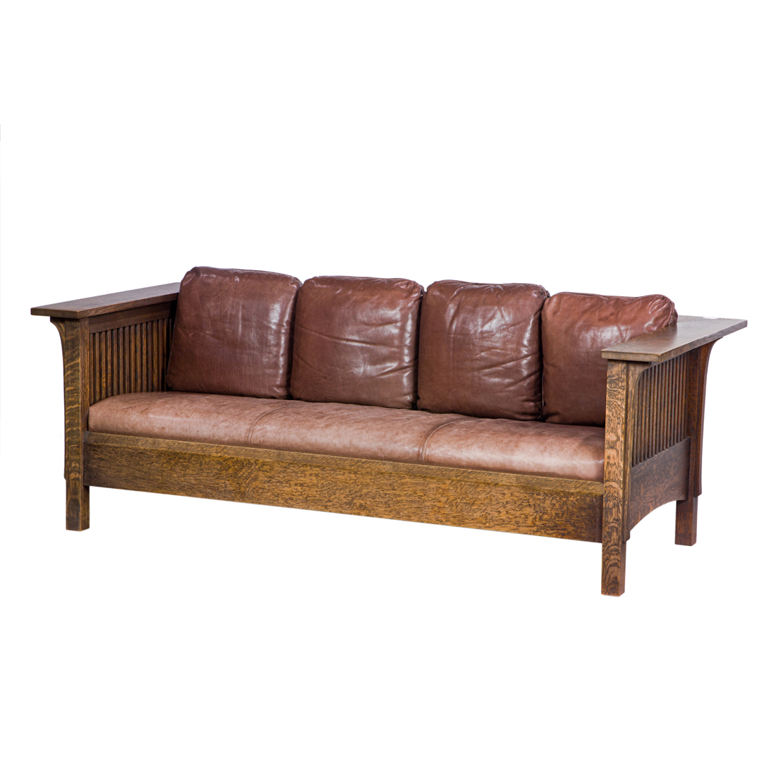 Appraisal: A WARREN HILE PRAIRIE STYLE SETTLE A Warren Hile Prairie