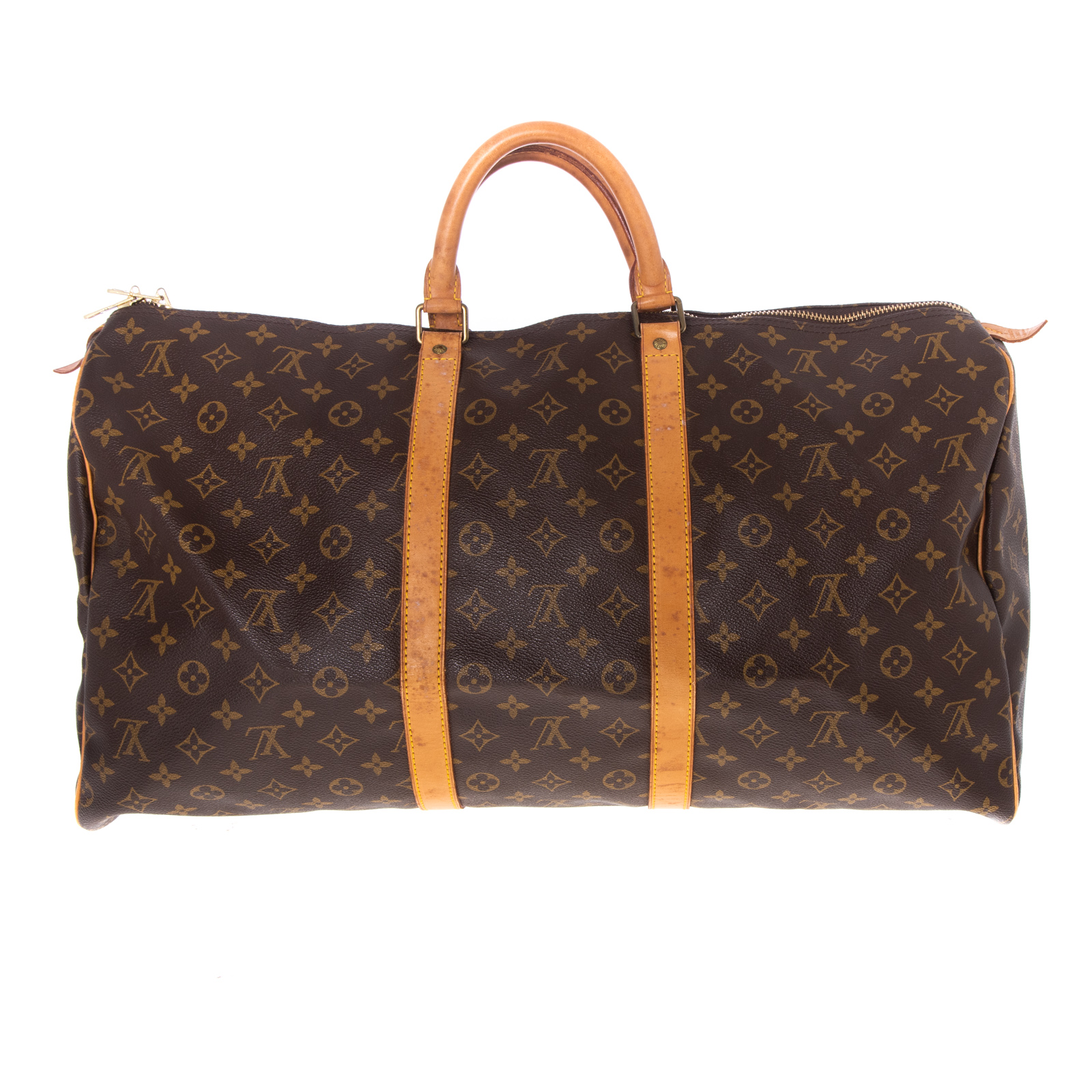 Appraisal: A LOUIS VUITTON MONOGRAM KEEPALL A brown and tan Monogram