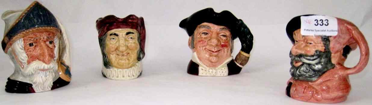 Appraisal: Royal Doulton Small Character Jugs Mine Host D Don Quixote