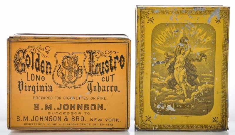 Appraisal: Lot of Square Corner Tobacco Tins Description Pre- lot includes