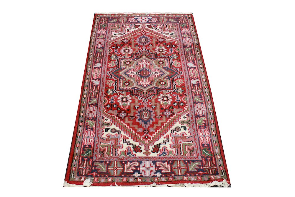 Appraisal: Persian Area Rug Geometric Motifs ' x ' Persian area