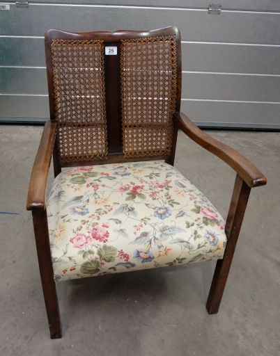 Appraisal: Walnut Bergaire Armchair