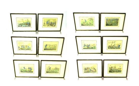 Appraisal: Twelve early th C sporting aquatints ''Pub lishe d Jan