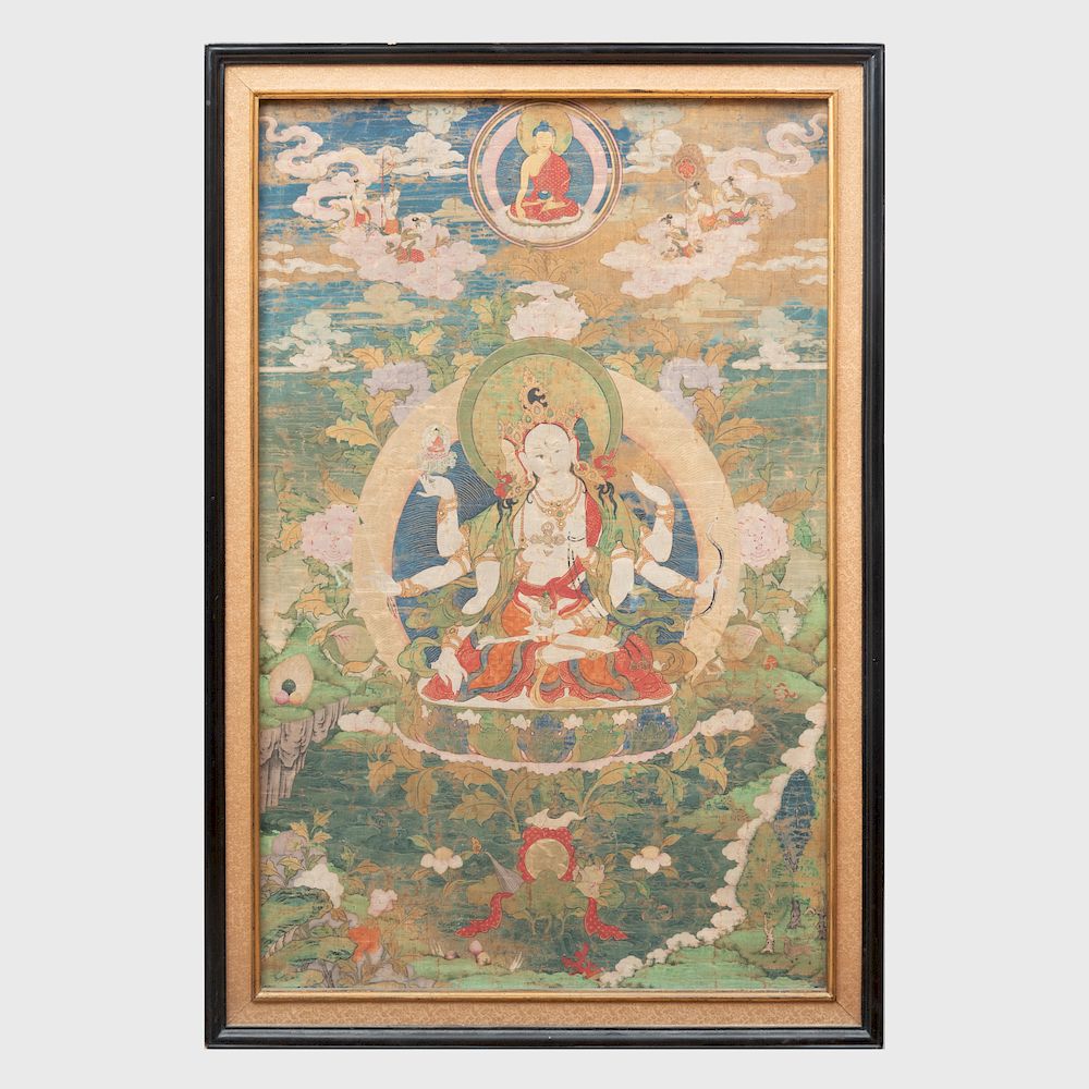 Appraisal: Thangka Possibly Tibetan Thangka Possibly Tibetan Distemper on cloth now