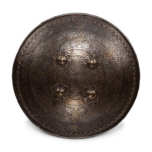 Appraisal: A Persian or Ottoman Sipar Shield Diameter inches Property from