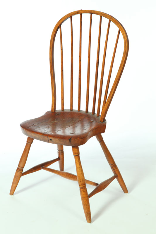 Appraisal: WINDSOR CHAIR American st half- th century mixed woods Bow-back