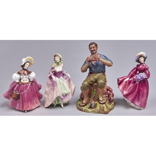 Appraisal: Four Royal Doulton bone china figures of young women and