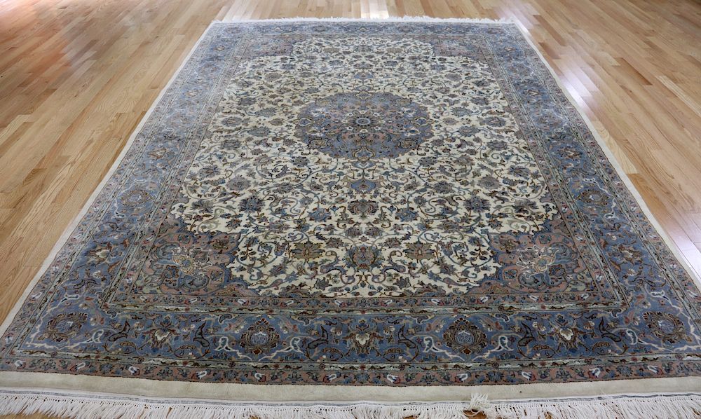 Appraisal: Vintage And Finely Hand Woven Area Carpet Nice colors quality