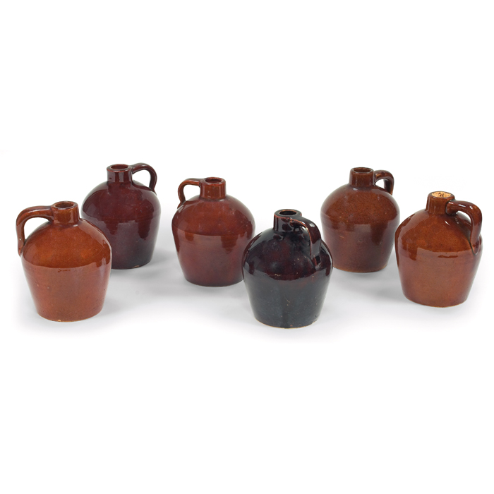 Appraisal: Roycroft syrup jugs from the Roycroft Shops set of six